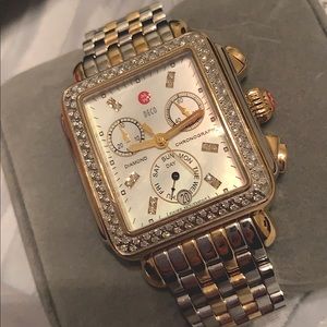 COPY - MICHELE Deco Two-tone 18k Gold Diamond wat…